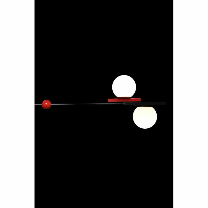 Lustră DKD Home Decor Roșu Negru Alb 40W 220 V (44 x 44 x 120 cm)