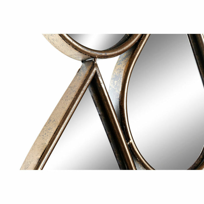 Oglindă de perete DKD Home Decor Oglindă Auriu* Metal (40 x 2,5 x 100 cm)