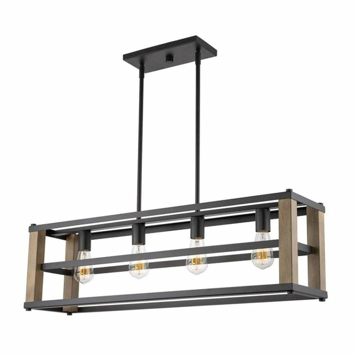 Lustră DKD Home Decor Maro Negru Metal Pin 220 V (87 x 20 x 29 cm)