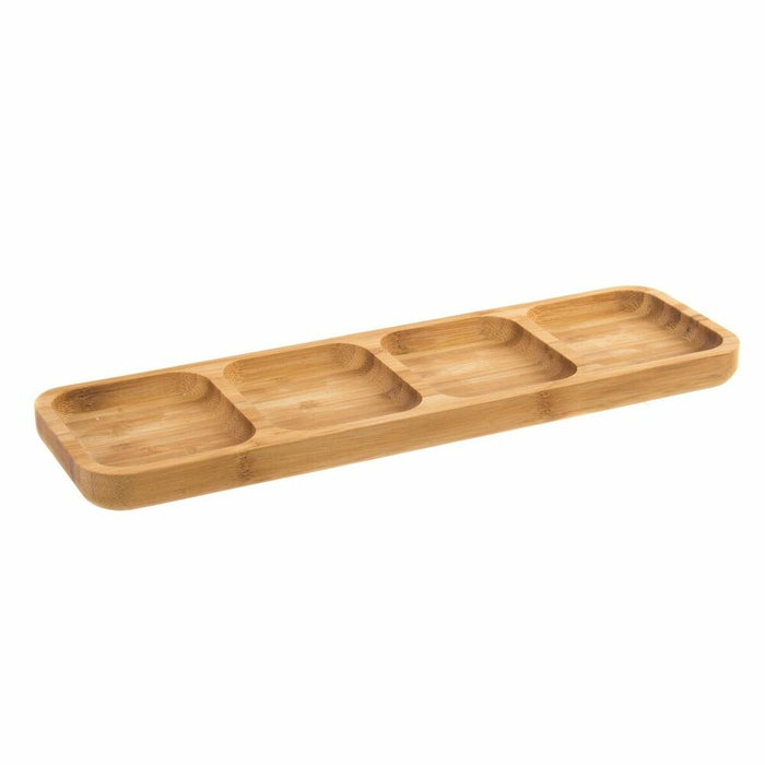 Tavă DKD Home Decor Multicolor Natural Bambus 33 x 10 x 2 cm