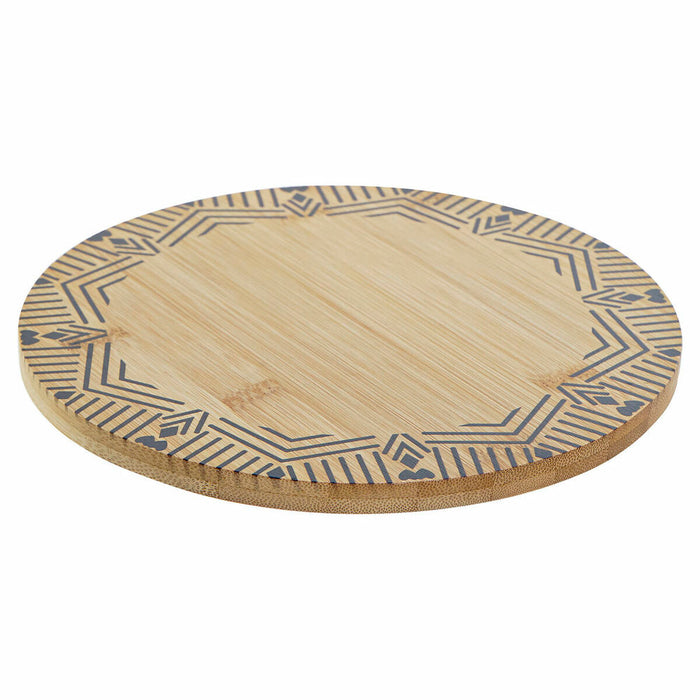 Suport Protecție pentru Masă DKD Home Decor Negru Natural Bambus 20 x 20 x 1 cm