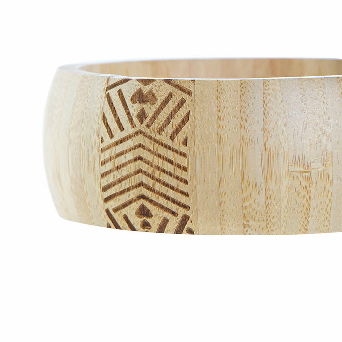 Tavă pentru gustari DKD Home Decor Negru Multicolor Natural Bambus 15 x 15 x 5,5 cm