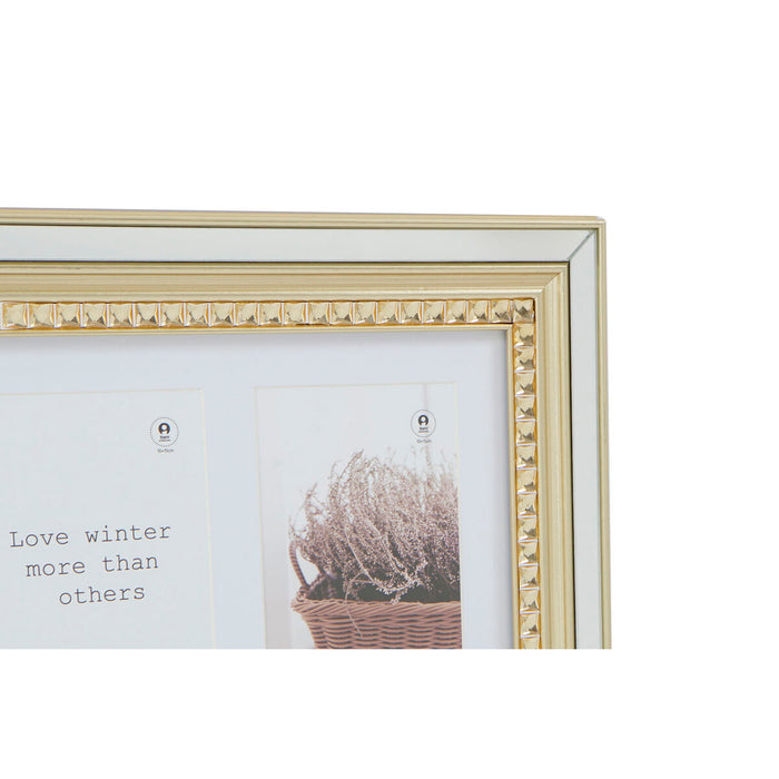 Ramă Foto DKD Home Decor Luxury Geam polistiren Auriu* Argintiu Tradiţional 46,5 x 2 x 28,5 cm (2 Unități)
