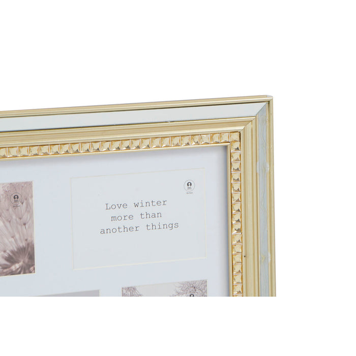 Ramă Foto DKD Home Decor Luxury 46,5 x 2 x 40 cm Geam Argintiu Auriu* polistiren Tradiţional (2 Unități)