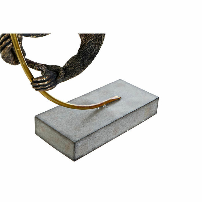Figură Decorativă DKD Home Decor 33 x 25 x 48 cm Negru Auriu* Maimuță Modern (2 Unități)