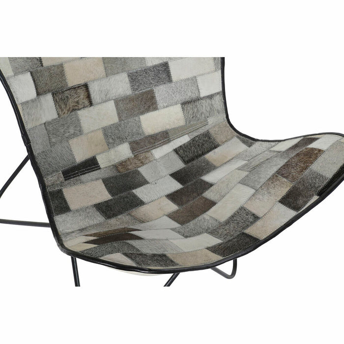 Scaun de Sufragerie DKD Home Decor Alb Negru Bej Gri 74 x 70 x 90 cm