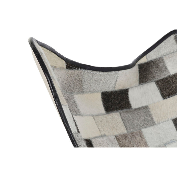 Scaun de Sufragerie DKD Home Decor Alb Negru Bej Gri 74 x 70 x 90 cm