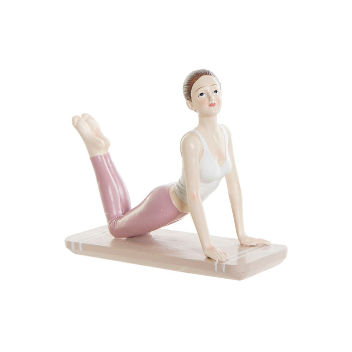Figură Decorativă DKD Home Decor Roz Yoga Scandi 16 x 6 x 13 cm