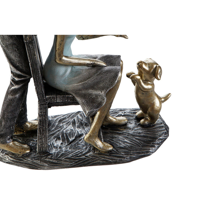 Figură Decorativă DKD Home Decor 17,5 x 7,5 x 24,5 cm Albastru Auriu* Partener