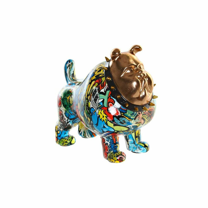 Figură Decorativă DKD Home Decor 21 x 16 x 20,5 cm Auriu* Bulldog Multicolor