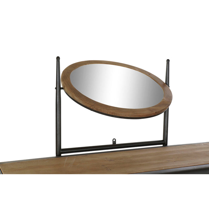 Dispozitiv de redare muzică DKD Home Decor Negru Natural Metal Brad Lemn de brad 130 x 44 x 136 cm