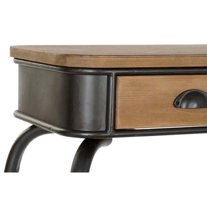 Consolă DKD Home Decor Negru Multicolor Natural Metal Brad Plastic 95 x 49 x 76 cm