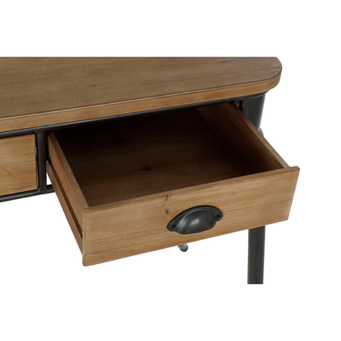 Consolă DKD Home Decor Negru Multicolor Natural Metal Brad Plastic 95 x 49 x 76 cm