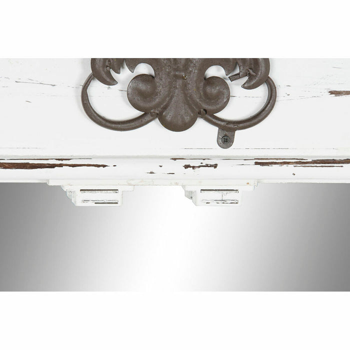 Oglindă de perete DKD Home Decor Oglindă Negru Lemn Ferestre Alb (60 x 7 x 94 cm)