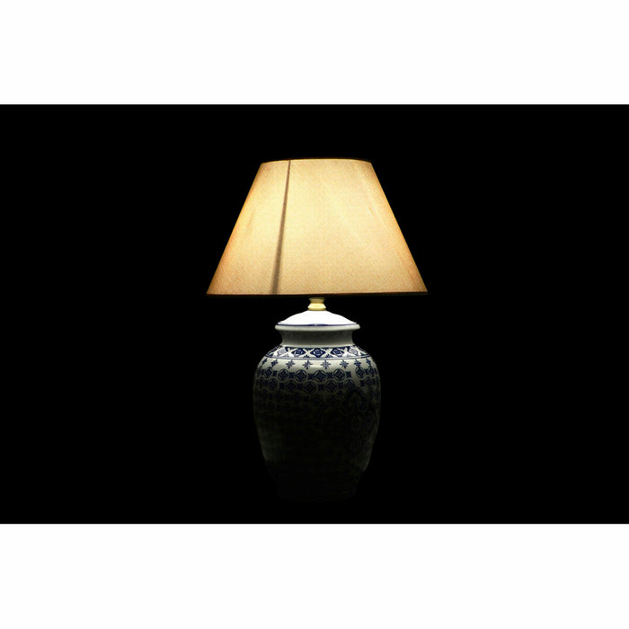 Lampă de masă DKD Home Decor Albastru Alb Porțelan Elefant (40 x 40 x 60 cm)