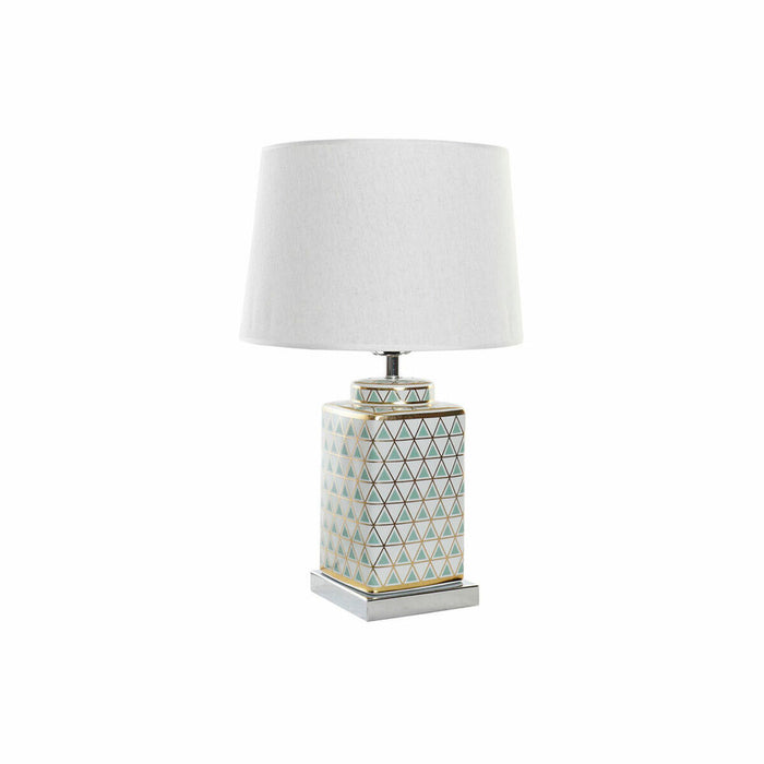 Lampă de masă DKD Home Decor Mozaic Porțelan Auriu* Poliester Mentă 220 V 60 W (35 x 35 x 57 cm)