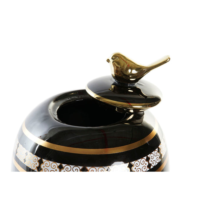 Vază DKD Home Decor Porțelan Negru Shabby Chic (18 x 18 x 42 cm)