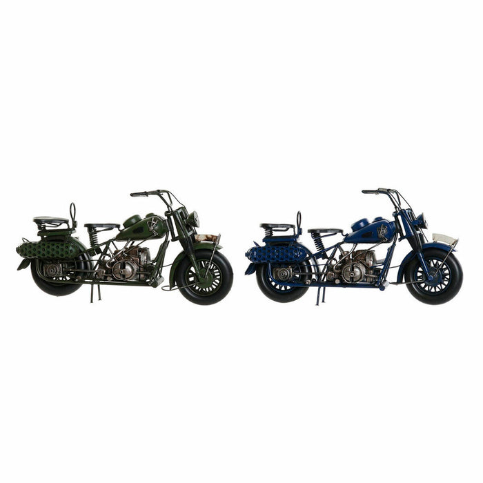 Vehicul DKD Home Decor Motocicletă 34 x 12 x 17 cm Vintage (2 Unități)