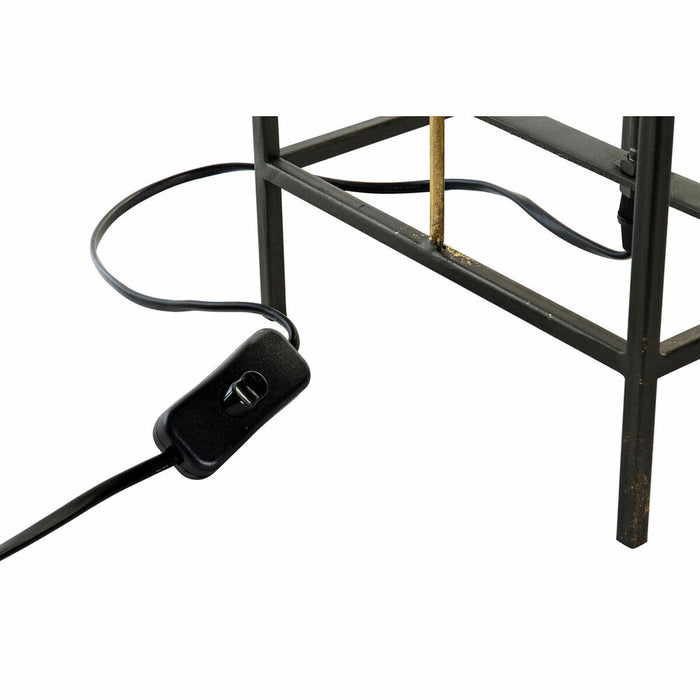 Lampă cu Picior DKD Home Decor Frunză Negru Auriu* Metal (20 x 20 x 71 cm)