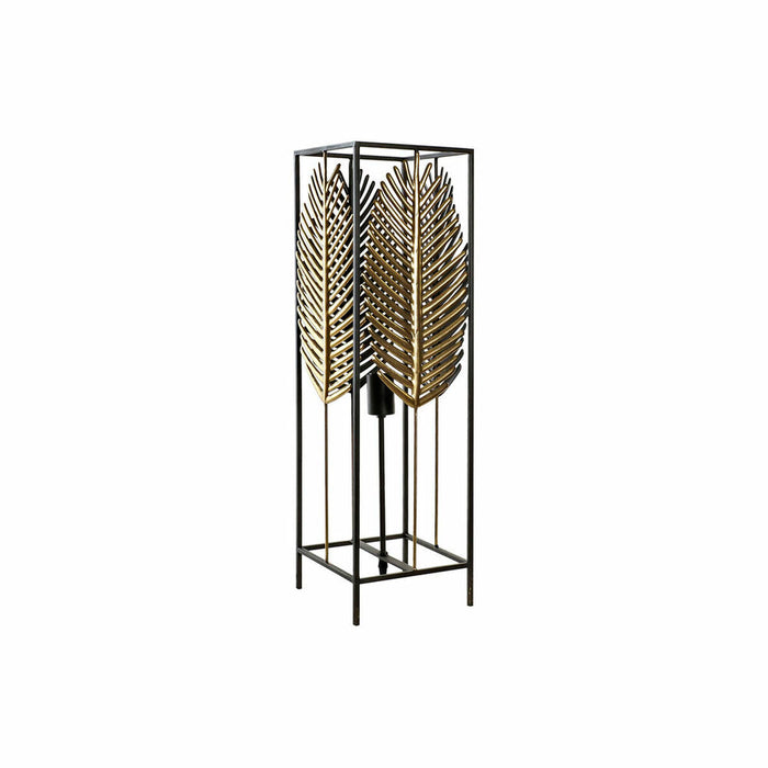 Lampă cu Picior DKD Home Decor Frunză Negru Auriu* Metal (20 x 20 x 71 cm)