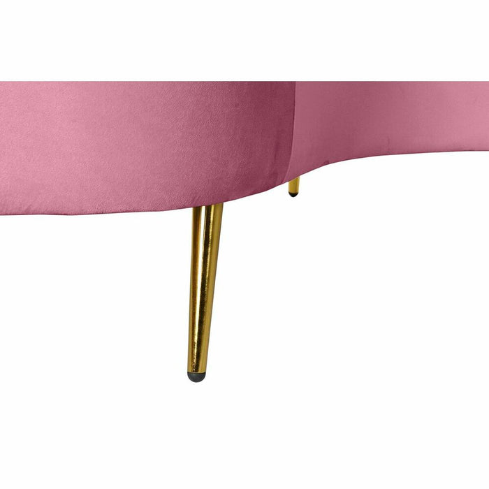 Canapea DKD Home Decor Roz Auriu* Metal Poliester (210 x 120 x 84 cm)