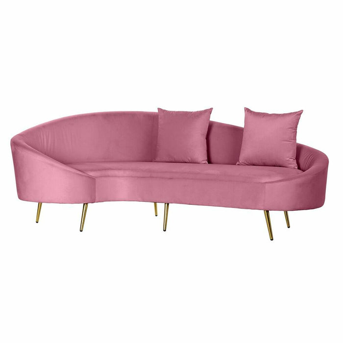 Canapea DKD Home Decor Roz Auriu* Metal Poliester (210 x 120 x 84 cm)