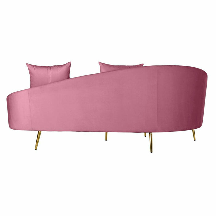 Canapea DKD Home Decor Roz Auriu* Metal Poliester (210 x 120 x 84 cm)