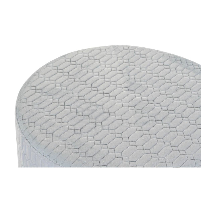 Suport pentru Picioare DKD Home Decor Poliester Albastru celest Burete Lemn MDF (55 x 55 x 35 cm)