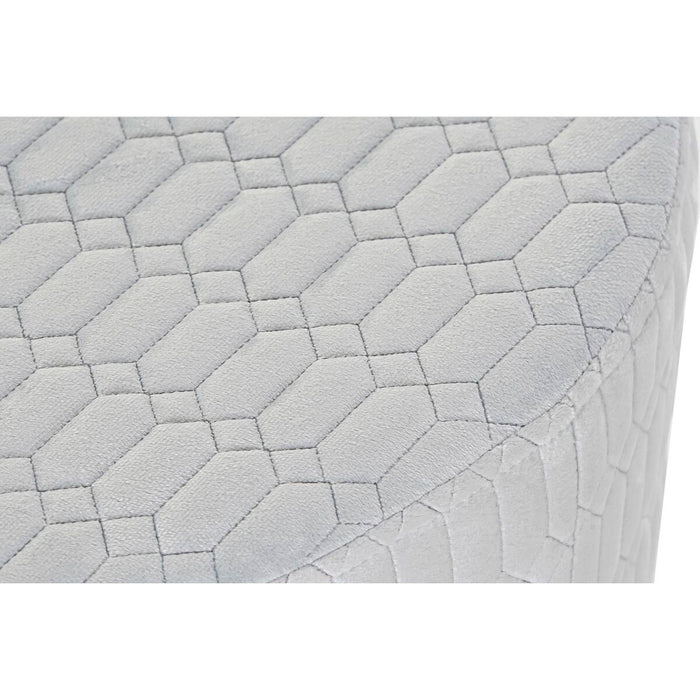 Suport pentru Picioare DKD Home Decor Poliester Albastru celest Burete Lemn MDF (55 x 55 x 35 cm)