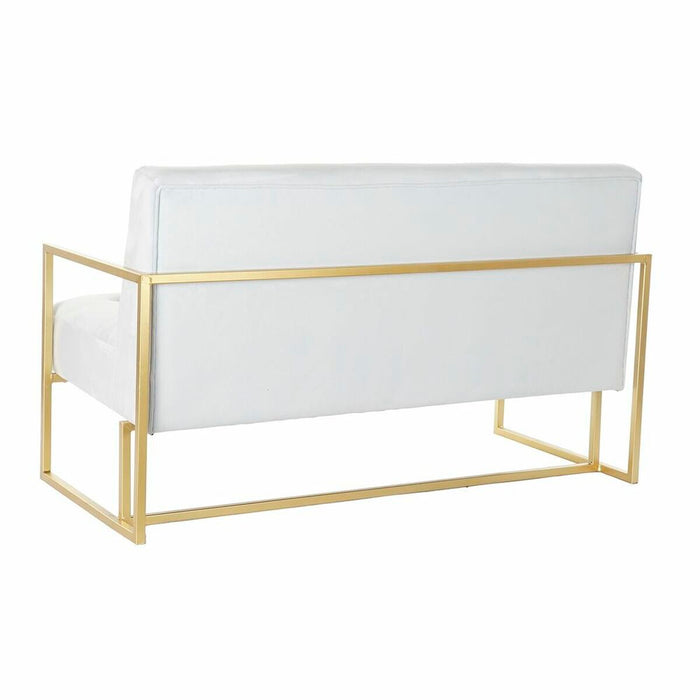 Canapea DKD Home Decor Auriu* Metal Poliester Albastru celest (128 x 70 x 76 cm)