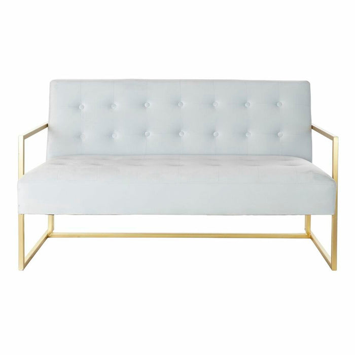 Canapea DKD Home Decor Auriu* Metal Poliester Albastru celest (128 x 70 x 76 cm)