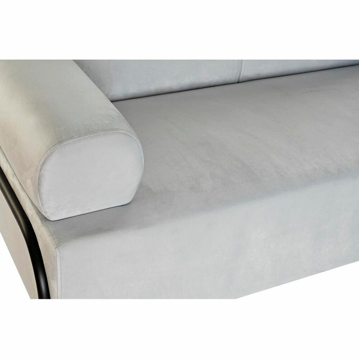 Canapea DKD Home Decor Negru Metal Poliester Celeste (154 x 76 x 76 cm)