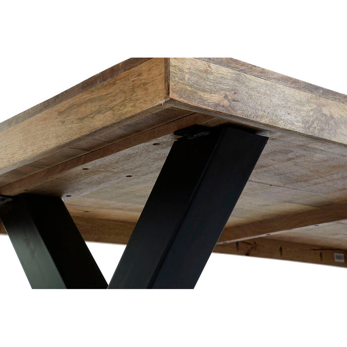 Masă de Sufragerie DKD Home Decor Metal Lemn de mango (200 x 100 x 77 cm)