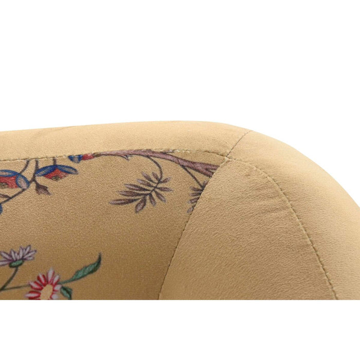 Canapea DKD Home Decor Galben Negru Metal Květiny Modern Shabby Chic 140 x 71 x 71 cm