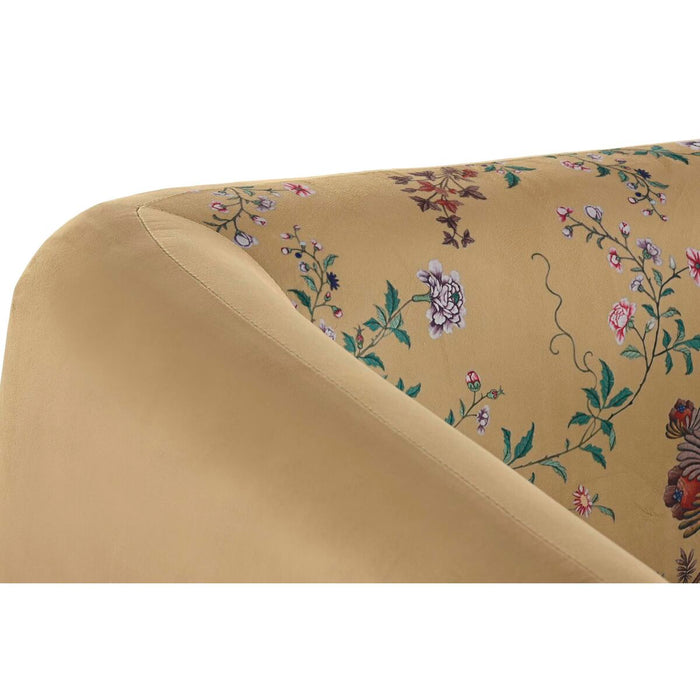 Fotoliu DKD Home Decor 75 x 71 x 71 cm Negru Metal Galben