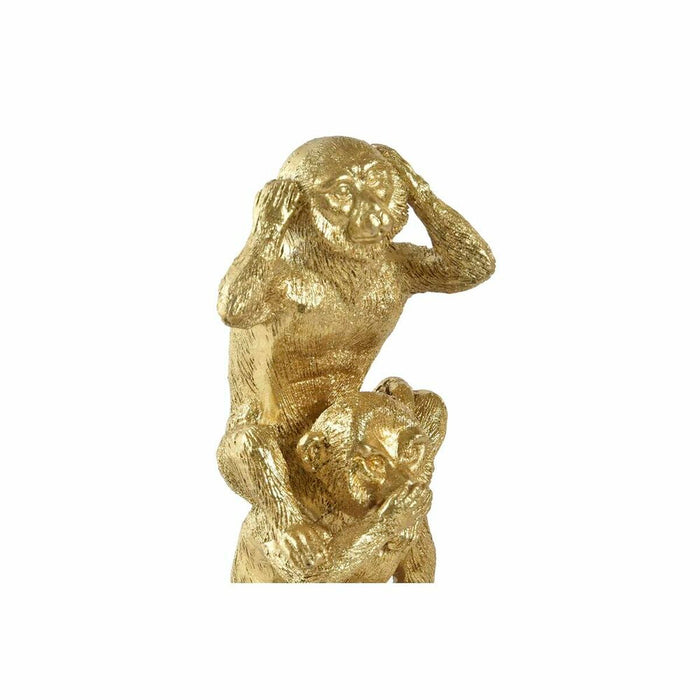 Figură Decorativă DKD Home Decor Auriu* Maimuțe 9 x 7 x 25 cm