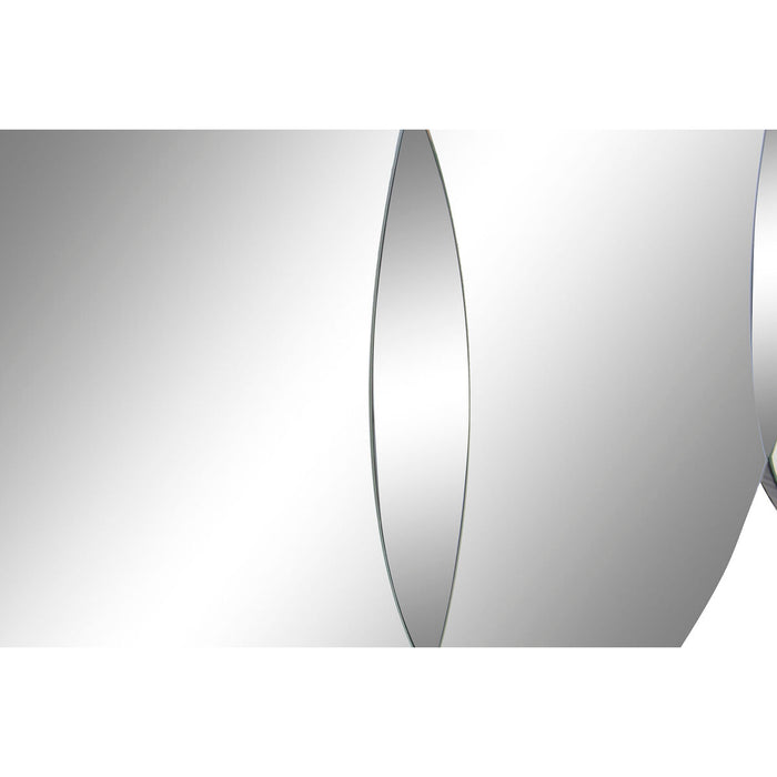 Oglindă de perete DKD Home Decor Negru Lemn Geam Modern Cercuri 119 x 2 x 70 cm