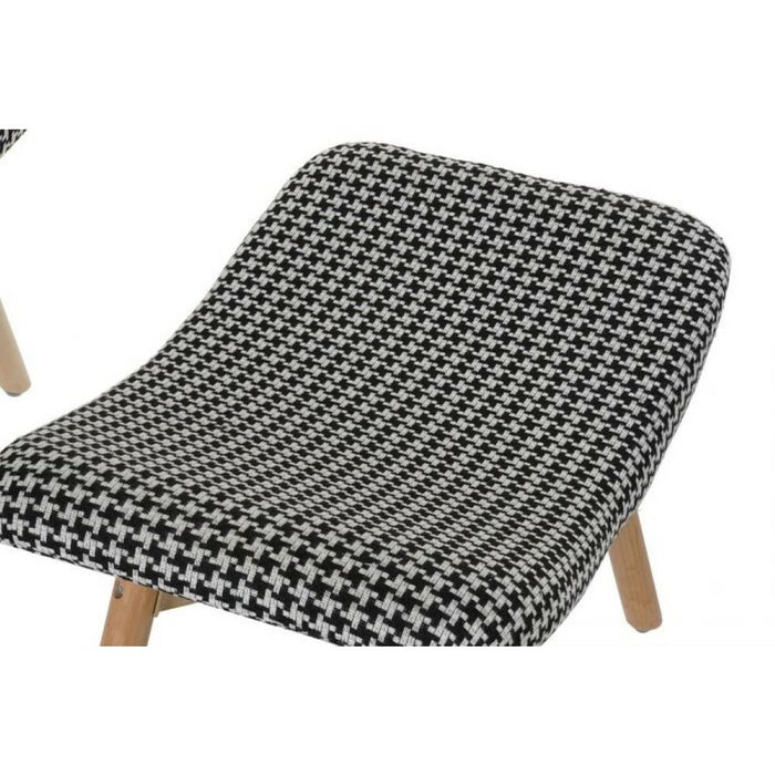 Fotoliu DKD Home Decor Alb Negru Natural Pin Plastic 70 x 70 x 103 cm