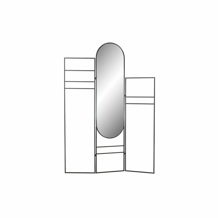 Oglindă independentă DKD Home Decor Negru Multicolor Metal Oglindă Clasic Ovală 30 x 40 cm 121 x 1 x 170 cm