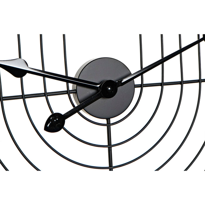 Ceas de Perete DKD Home Decor Negru Auriu* Metal 60 x 3 x 60 cm Modern (2 Unități)