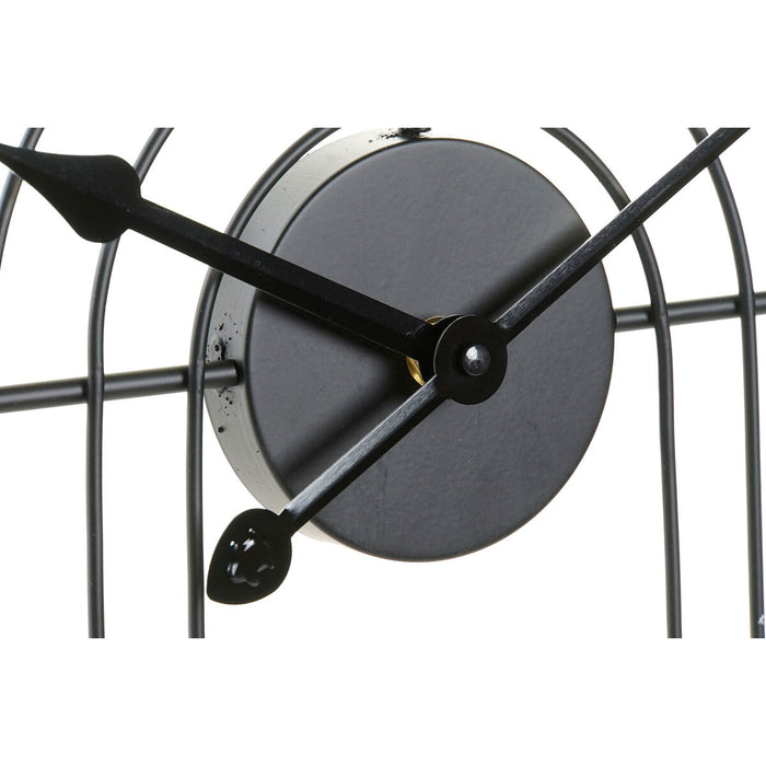 Ceas de Perete DKD Home Decor Negru Auriu* Metal Modern 45 x 3 x 45 cm (2 Unități)