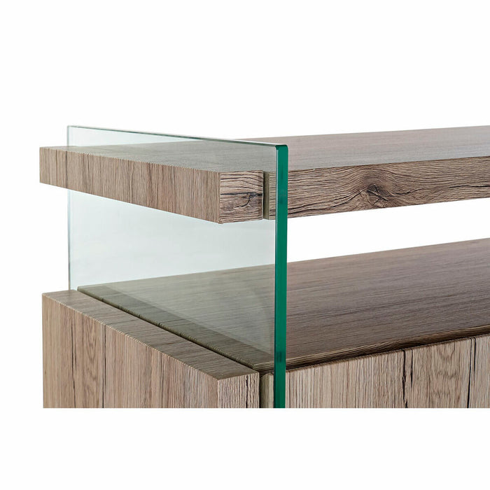 Servantă DKD Home Decor Natural MDF Sticlă Temperată (120 x 44 x 120 cm)