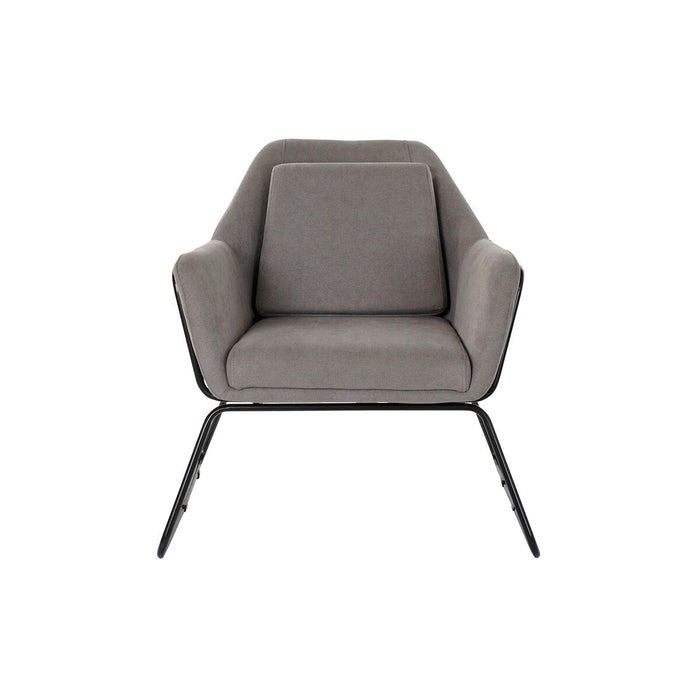 Fotoliu DKD Home Decor Negru Gri Metal 75 x 76 x 82 cm