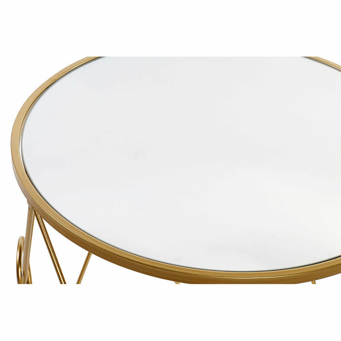 Masa laterală DKD Home Decor Oglindă Auriu* Metal 50 x 50 x 51 cm
