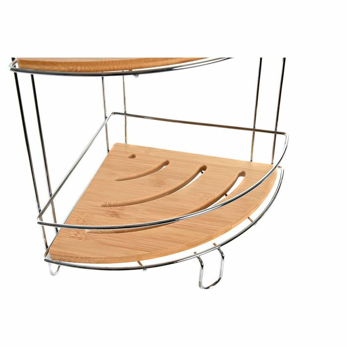 Raft de Baie DKD Home Decor Bambus Aluminiu Metal crom inoxidabil Natural 19,5 x 19,5 x 47 cm