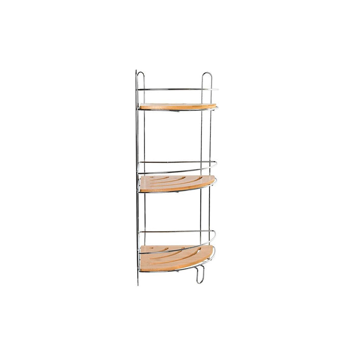Raft de Baie DKD Home Decor Bambus Aluminiu Metal crom inoxidabil Natural 19,5 x 19,5 x 47 cm