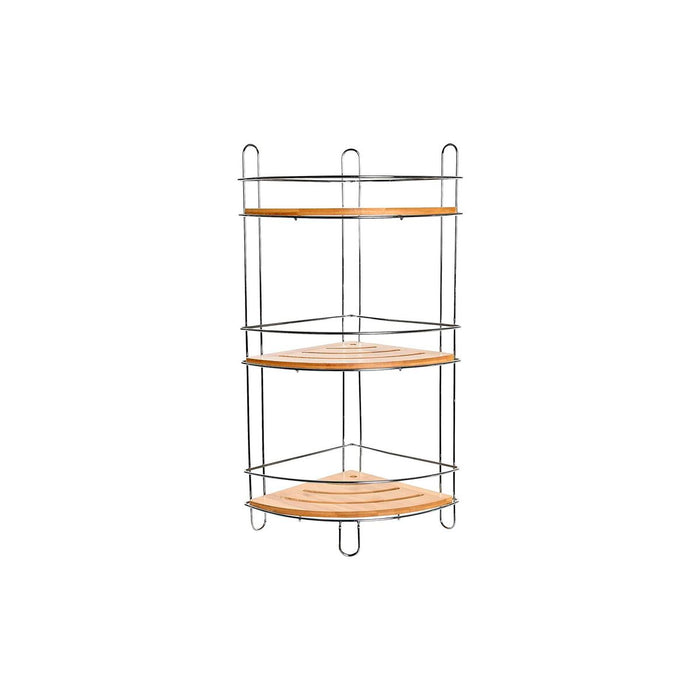 Raft de Baie DKD Home Decor Bambus Aluminiu Metal crom inoxidabil Natural 19,5 x 19,5 x 47 cm
