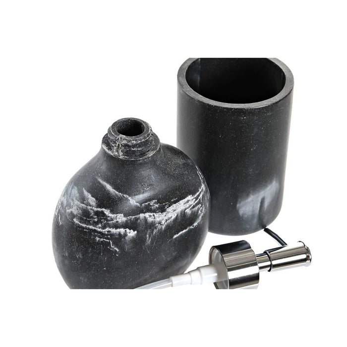 Set de Baie DKD Home Decor Negru Rășină Plastic 11 x 6 x 17 cm