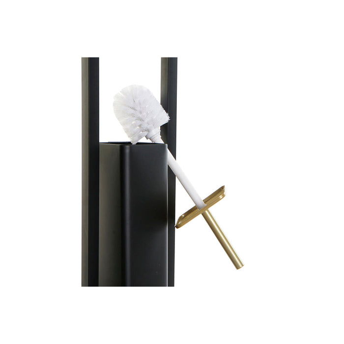 Suport pentru Role de Hârtie Igienică DKD Home Decor Alb Negru Auriu* Oțel inoxidabil 20 x 20 x 80 cm (2 Unități)