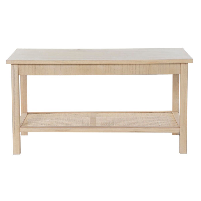 Masa de Cafea DKD Home Decor 90 x 50 x 46 cm Natural Aluminiu Lemn MDF